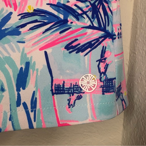 Lilly Pulitzer Frazer Ravello-Perfect Match Culotte Pleated Shorts Blue & Pink - Picture 3 of 11